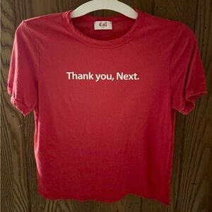 Cali 'Thank you, Next.' Red Graphic Tee
